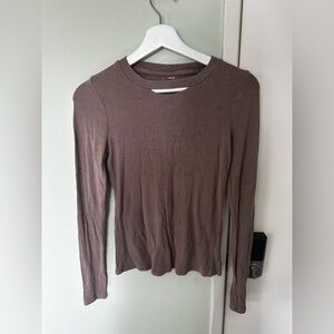 Women's Brown/Tan/Pink Long Sleeve Top UNLABLED